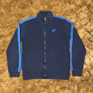 Vintage Y2K Nike Full Zip Up Sweater Blue Small